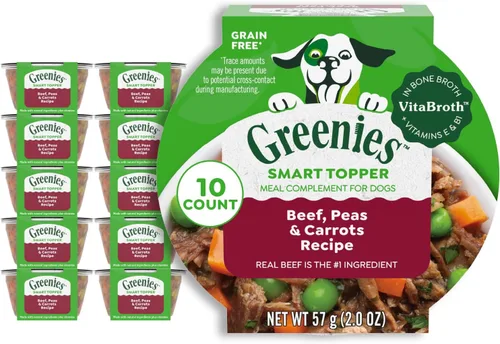 Miniatura 19 de Greenies Smart Topper Mezcla Húmeda Alta en Proteína para Perros, Receta de Pollo, Habichuelas Verdes y Batata en Caldo Vitabroth - Caldo de Hueso +