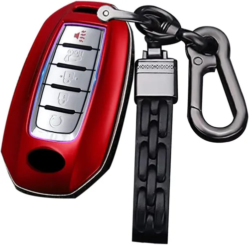 Miniatura 9 de ontto Funda para llavero con llavero compatible con Infiniti 2018 en adelante, funda para llave de automóvil de entrada sin llave, bolsa remota
