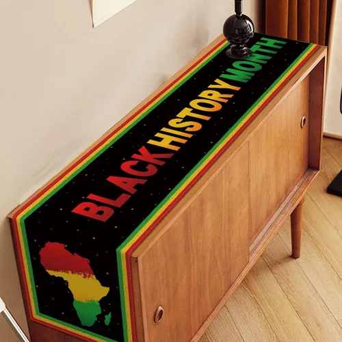 Miniatura 4 de Nepnuser Camino de mesa del mes de la historia negra afroamericana, decoración de fiesta nacional afroamericana, decoración del hogar, cocina