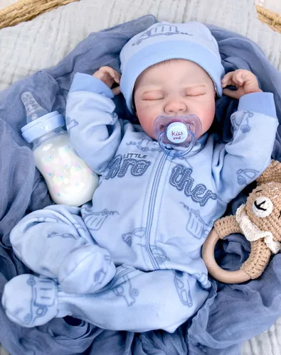 Miniatura 10 de Aori Muñecas Reborn de bebé realistas de 20 pulgadas, muñeca recién nacida de niña durmiendo ultra realista con cuerpo ponderado y muñeca de vinilo