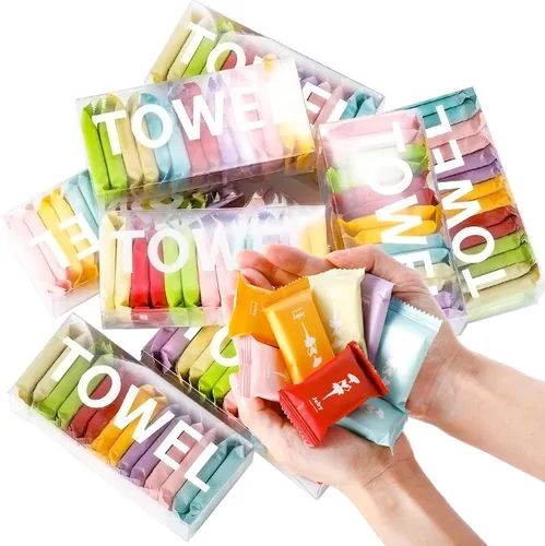 WUWEOT Paquete de 140 toallas comprimidas, toallas desechables comprimidas para la cara, 11 x 9.5 pulgadas, toallitas suaves para la cara, pañuelos