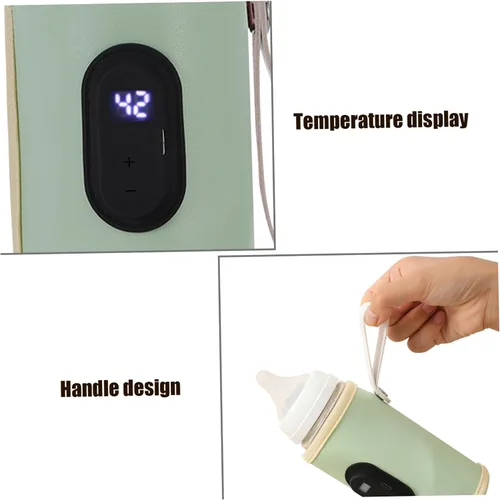 Miniatura 2 de Calentador de biberones portátil de 18 W, calentador de biberones de calentamiento rápido, temperatura ajustable, USB, calentador de biberones