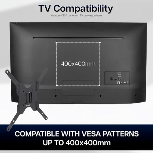 Miniatura 7 de VIVO Soporte grande para TV RV, VESA máximo 400 x 400, soporta hasta 44 libras, placa de pared de polímero de plástico para campamento, camión