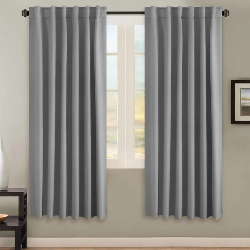 Miniatura 102 de H.VERSAILTEX Cortinas opacas con aislamiento térmico, paneles de tratamiento de ventana, cortinas opacas para oscurecer la habitación, cortinas Gris