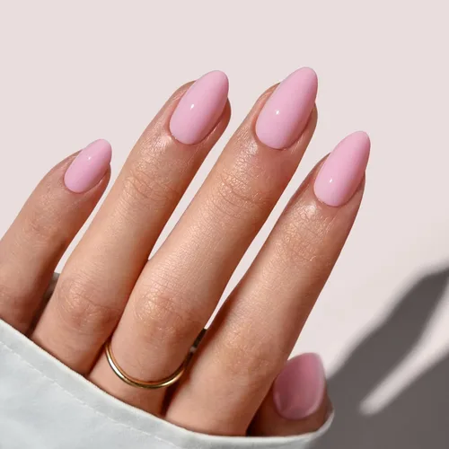 BTArtbox - Uñas postizas a presión, almendra, uñas cortas de verano con pegamento para mujeres, uñas de gel suave opacas en 16 tamaños, kit de 32