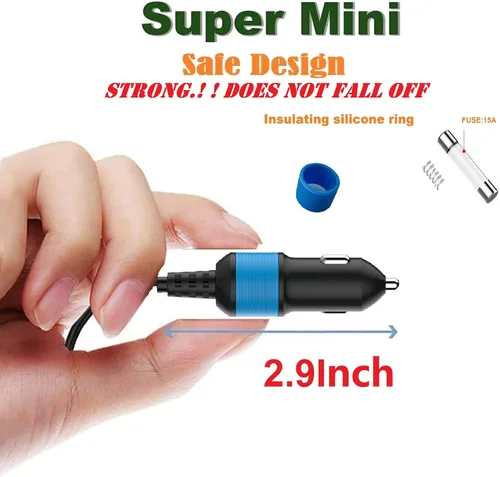 Miniatura 2 de Cable de alimentación de CC de 12 V/24 V para refrigerador de coche, refrigerador, congelador, compatible con refrigerador portátil de coche
