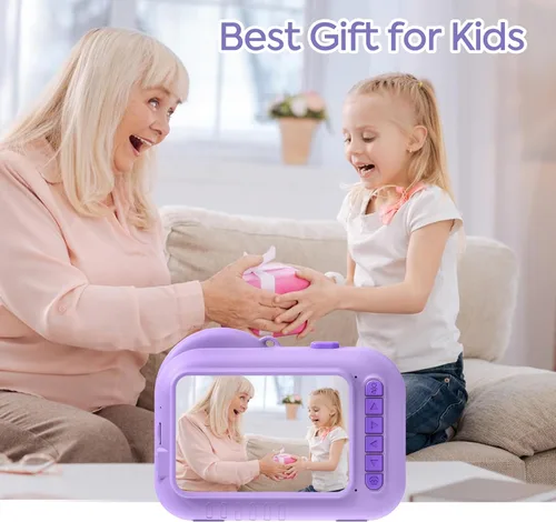 Miniatura 6 de Cámara digital de impresión instantánea para niños de 3.5 pulgadas para niños y niñas de 3 a 12 años