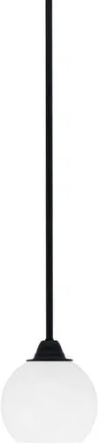 Miniatura 89 de Toltec Lighting Paramount - Mini colgante de 1 luz en acabado negro mate con cristal de arte perla de 7 pulgadas y estilo negro