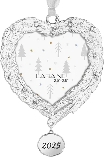 Miniatura 11 de Adornos de árbol de Navidad Laraine – Juego de 3 piezas colgantes decorativos, regalo de recuerdo navideño 2025, colgante con inserto de marco