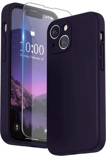 Miniatura 33 de SURPHY Funda compatible con iPhone 13 Mini con protector de pantalla, (protección de cámara y forro de microfibra suave), funda de silicona líquida