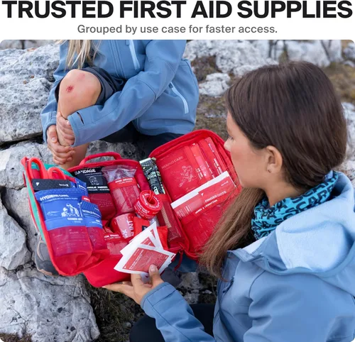 Miniatura 6 de SurviveX Kit Grande de Primeros Auxilios para Automóvil, Viajes y Hogar – Kit de Emergencia para Senderismo, Camping, Mochilerismo y al Aire Libre