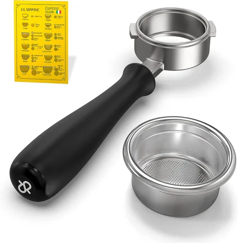 Rancilio Silvia Portafiltro sin fondo de 2.283 in – Portafiltro italiano auténtico con cesta de 3 tazas. Se adapta a máquinas de espresso domésticas