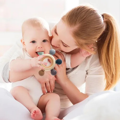 Miniatura 5 de Juguetes de dentición para bebés de 0-6 6-12 meses, mordedores sensoriales sin BPA para bebés de 0 3 6 9 12 18 meses, juguetes para recién nacidos e
