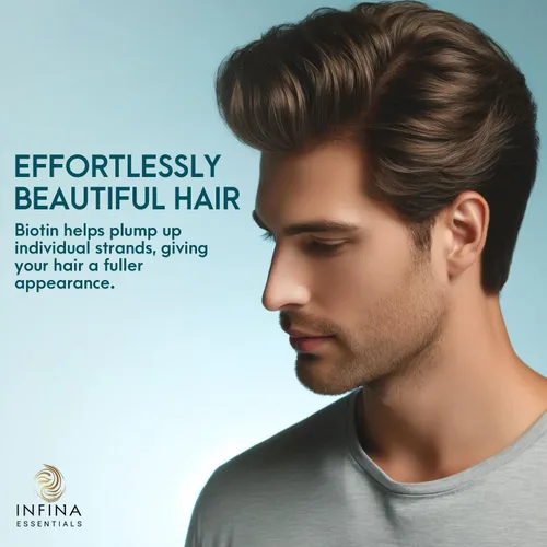Miniatura 6 de INFINA ESSENTIALS Champú y acondicionador 2 en 1 con biotina para hombres y mujeres – Champú para engrosar y fortalecer el cabello con palma