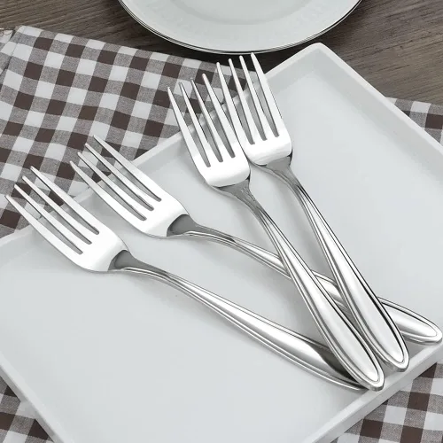 Miniatura 6 de Jekiyo Tenedores de cena de acero inoxidable, 8 pulgadas, tenedor de mesa de 12 piezas