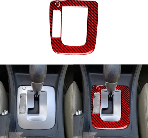 Miniatura 10 de Panel de cambio de marchas de fibra de carbono real para consola central, marco externo, accesorios para el interior del automóvil, adhesivo