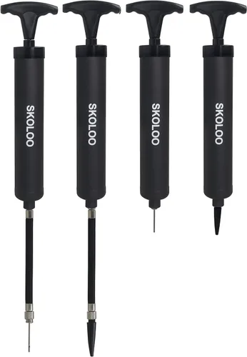 Miniatura 9 de SKOLOO Kit de inflador de bomba de aire portátil de 10 pulgadas con aguja, boquilla, manguera de extensión para fútbol, baloncesto, fútbol