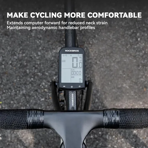 Miniatura 2 de ROCKBROS Soporte para computadora de bicicleta en la parte delantera compatible con mesas de reloj convencionales, equipado con múltiples tipos
