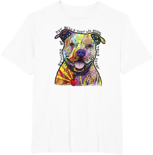 Miniatura 13 de Beware Of Pit Bulls, Dean Russo Pitbull Original - Camiseta para amantes de los perros, Negro