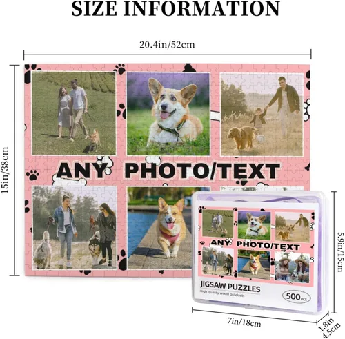 Miniatura 4 de Rompecabezas personalizados a partir de fotos, rompecabezas personalizados de fotos 1000/500/300 piezas, regalo de rompecabezas personalizado