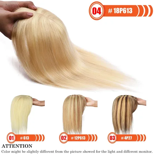 Miniatura 5 de JGS1996 Toppers de cabello humano real para mujer, con flequillo, pelucas de cabello humano 100% Remy, piezas de cabello para adelgazar