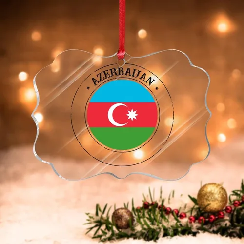 Miniatura 15 de Adorno de árbol de Navidad de Bahamas, bandera de las Bahamas, adornos acrílicos para decoraciones de Navidad, bandera nacional, recuerdo del país