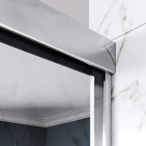 Miniatura 7 de ELEGANT 58.5-60 pulgadas de ancho x 57 3/8 pulgadas de alto, puertas corredizas de vidrio para bañera, puerta de ducha semi-sin marco con vidrio
