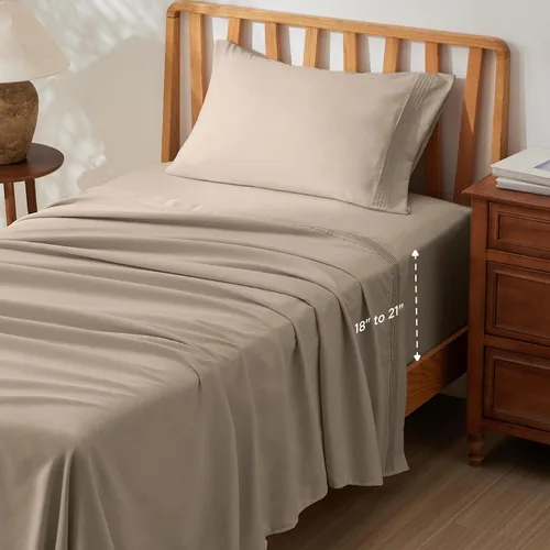 Miniatura 16 de Bedsure Juego de Sábanas King de Bolsillo Profundo - Se Adapta a Colchones de Hasta 21 Pulgadas de Grosor - 4 Piezas Sábanas de Cama GentleSoft