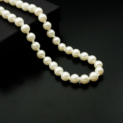 Miniatura 4 de JSEA Collar largo de perlas de cristal de imitación de 0.315in de longitud, collar de varias capas para mujer