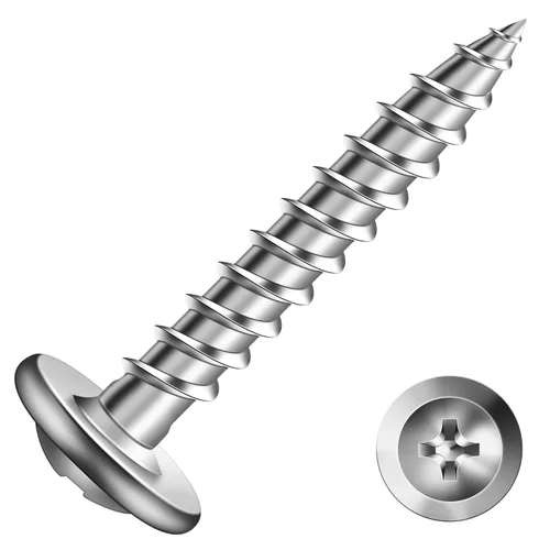 Miniatura 23 de #8 x 5/8 "Tornillo de madera 500 piezas de acero de aleación estándar hilo truss cabeza rápida autorroscante por SG TZH plata - aleación de acero