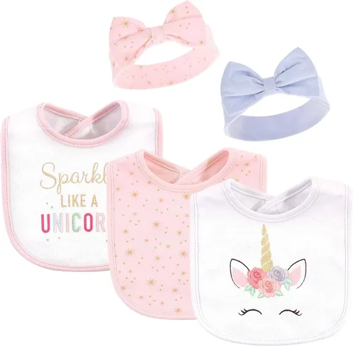 Miniatura 5 de Little Treasure baby-girls Bib and Headband Set