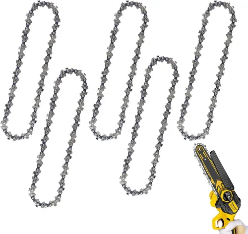 Miniatura 8 de Paquete de 4 cadenas de repuesto de motosierra de 16 pulgadas, paso LP de 3/8 pulgadas, calibre de 0.050 pulgadas, 56 eslabones de transmisión S56