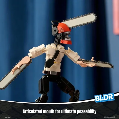 Miniatura 6 de BLDR Chainsaw Man Figura de Acción Construible Conjunto de Construcción 0040-10 Pulgadas Figura Articulada Construible con 311 Piezas