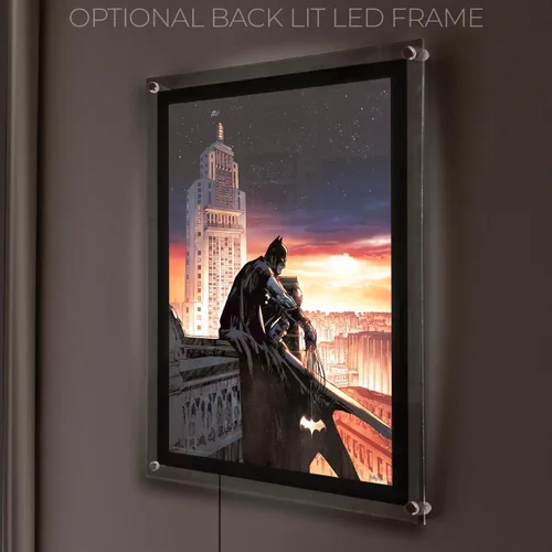 Miniatura 7 de MIGHTYPRINT DC Comics - Batman - Batman - Sunset City - Arte de pared duradero de 17 x 24 pulgadas, no hecho de papel, coleccionable con licencia