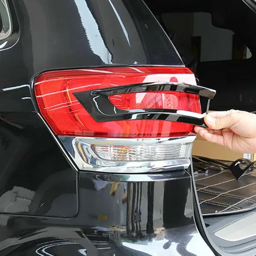 Miniatura 5 de Cubierta de biseles de lámpara trasera negra brillante para Jeep Grand Cherokee 2014-2021, no para Grand Cherokee L 2021