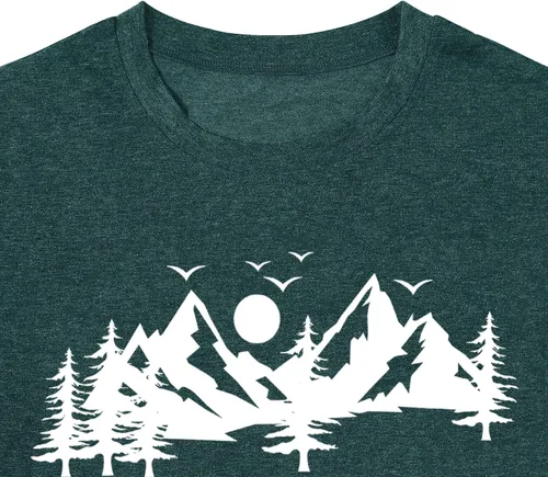 Miniatura 5 de Happy Camp - Camiseta para mujer, senderismo, aventura de montaña, novedad, entrenamiento, divertido, lindo gráfico atlético