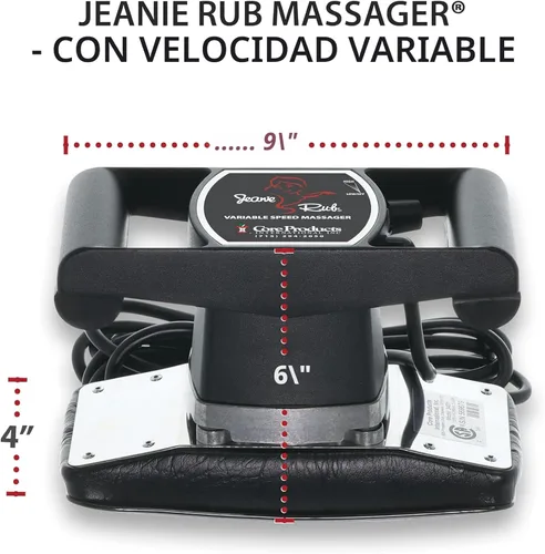 Miniatura 8 de Jeanie Rub Massager - Funda para almohadilla de piel de oveja con velocidad variable PRO-3401
