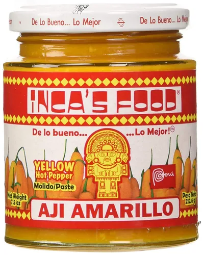 Inca's Food Aji Amarillo Pasta - Pasta de pimienta amarilla caliente, tarro de 7.5 onzas, producto de Perú (paquete de 2)