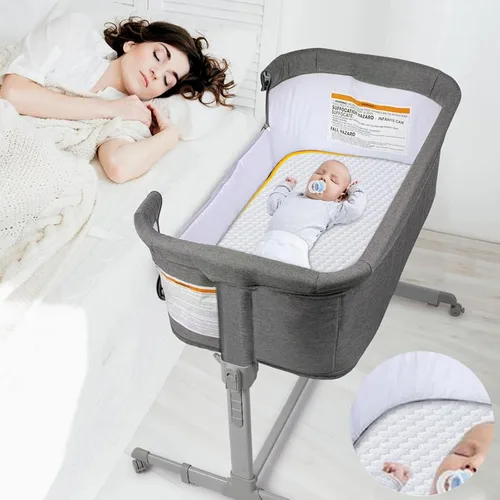 Miniatura 7 de Lisara Colchón para Moisés de Bebé, 30 x 18 pulgadas, Colchón de Espuma Viscoelástica de Gel de Doble Cara para Moisés con Cubierta Impermeable