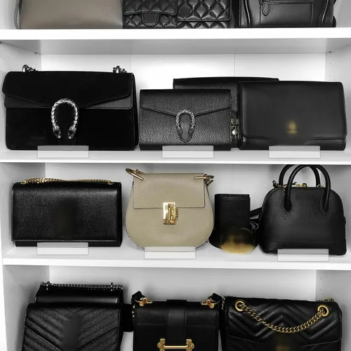 Miniatura 8 de JUXYES Paquete de 8 carteras de acrílico transparente y soporte de exhibición de bolso para boutique y encimera minorista