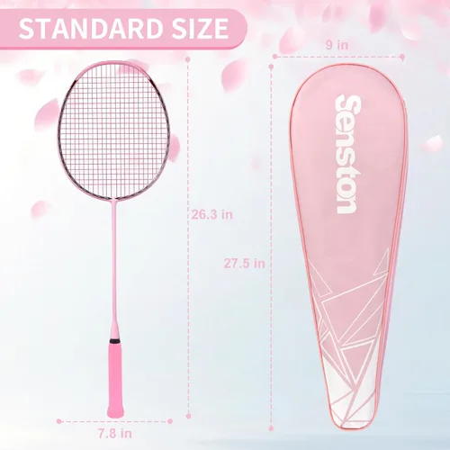 Miniatura 7 de Senston N90 Badminton Racket, 6U Single High-Grade Badminton Racquet, Professional 100% Full-Carbon Badminton Racket