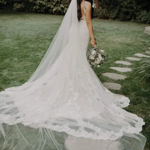Miniatura 4 de GAODESI Velos de tul de 1 nivel con peine para novias y mujeres