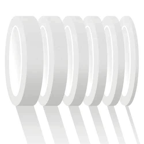 Miniatura 14 de 6 Rollos de Cinta de Línea Fina 1/16, 1/8, 1/5, 2/5, 1/2, 3/4 Pulgada x 50 Yardas Cinta de Enmascaramiento de Línea Fina Cinta Adhesiva para Pintura