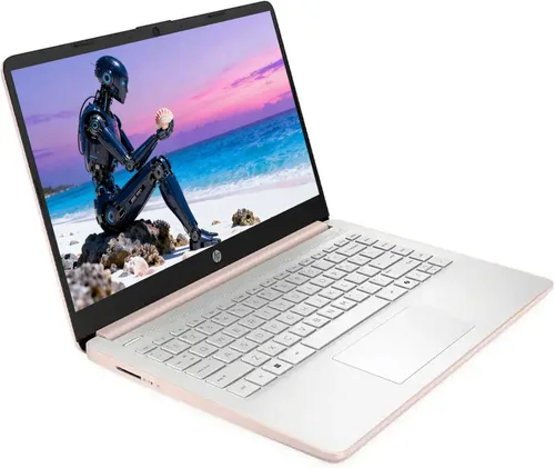Miniatura 7 de HP Laptop HD de 14 pulgadas, CPU Intel de doble núcleo, 8 GB de RAM, 64 GB eMMC, ligera y batería de 12 horas, diseño elegante con múltiples Oro