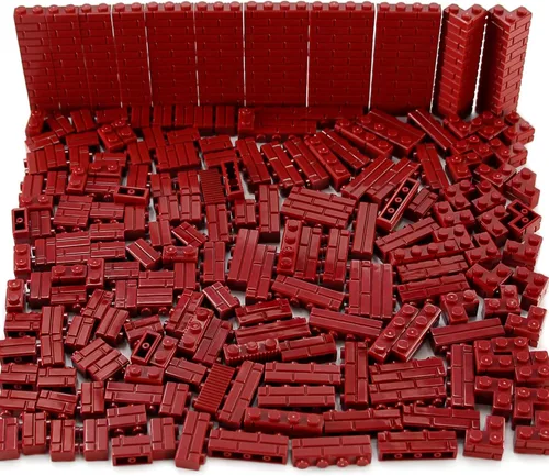 Miniatura 8 de Juego de ladrillos de perfil de mampostería a granel de 260 piezas de bloques de construcción para pared de construcción de casas, piezas MOC