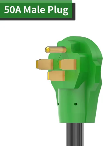 Miniatura 4 de RVGUARD Cable adaptador para soldador de 12 pulgadas, NEMA 14-50P a 6-50R, adaptador de soldador de 50 amperios, verde