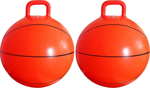 Miniatura 13 de AppleRound Pelota espacial con bomba en estilo de fútbol, 18 pulgadas de diámetro para edades de 3 a 7 años, gorila canguro, Hoppity Hippity Blanco