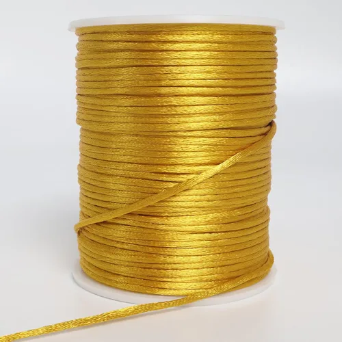 Miniatura 8 de Cordón de nailon satinado de 2 mm x 100,58 m, hilo de nailon sedoso y suave para joyería, pulseras, collares, cuentas, hilo para macramé, cola