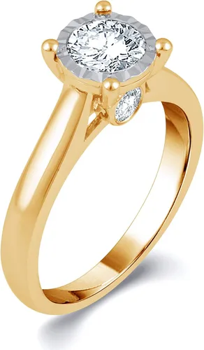 Miniatura 3 de La4ve Diamonds Anillo de compromiso de diamante de 100 quilates en oro macizo de 14 quilates I-J I2-I3 Anillo de compromiso de diamantes reales