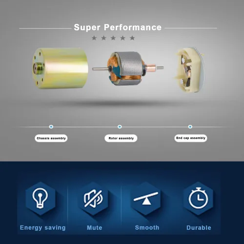 Miniatura 3 de DC 12V 550RPM Motor de engranajes de alto par eléctrico de micro velocidad de reducción, Motor de engranajes con eje de salida céntrico de 37mm